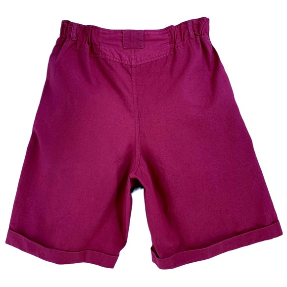 Vintage Gitano Pleated Front Shorts, Magenta - Picture 7 of 13